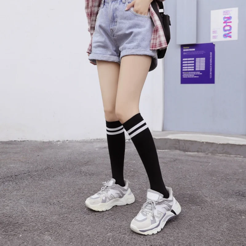 Women's Stockings Tube Socks Two-Bar Women's Socks Stovepipe Socks Pressure Calf Socks Thigh High Socks JK Socks Thigh High Sock