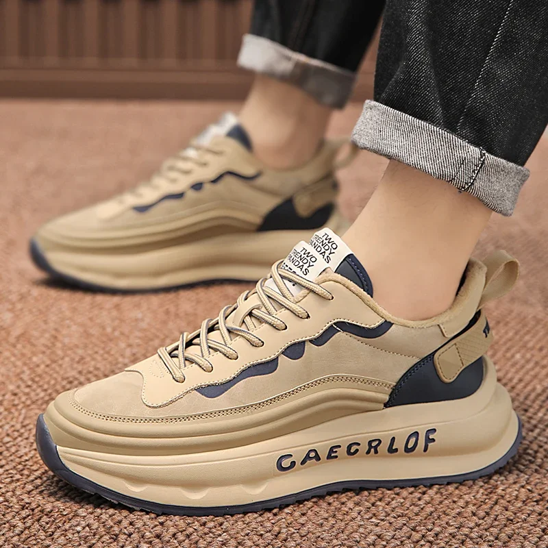 

Shoes for Male 2023 High Quality Lace Up Men's Vulcanize Shoes Winter Warm Man Sneakers Mixed Colors Platform Men's Casual Shoes