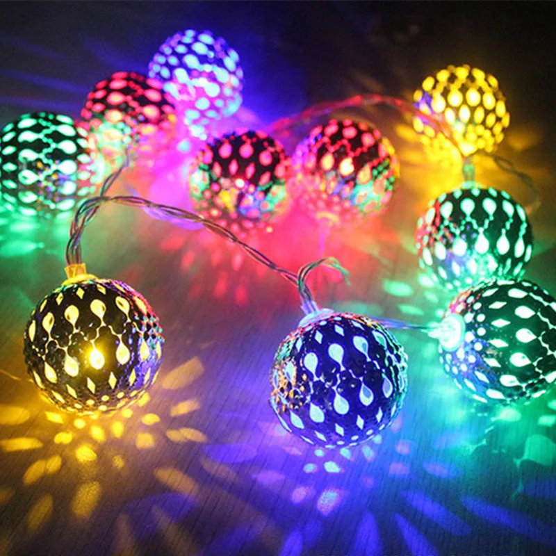 

Moroccoball LED String Light Hollow Out Led Lights Garland Curtain Bedroom Creative Prom Dormitory Fashion Shiny Decorations
