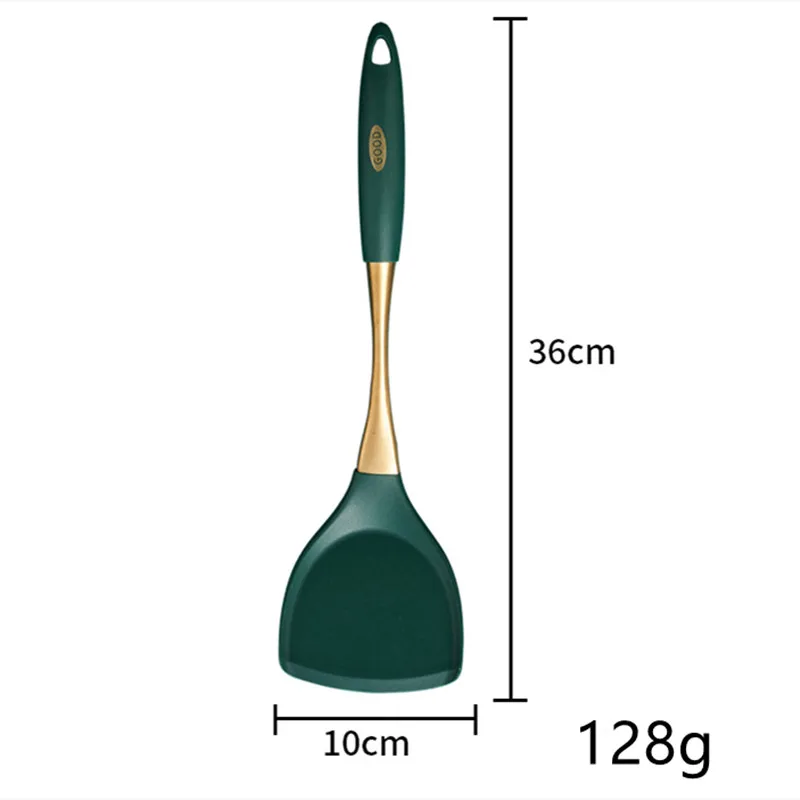 Силиконовый шпатель дуршлаг кухонная ложка антипригарная сковорода столовая