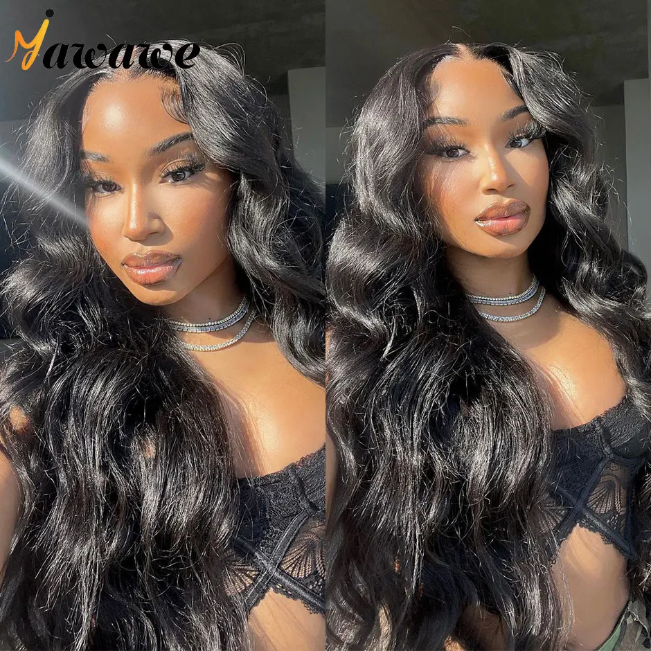 Yawawe волосы волнистые предварительно выщипанные без клея парик человеческие