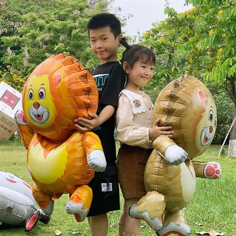 

Cartoon Lion Animal Aluminum Film Balloon Inflatable Balloons 78cm Happy Birthday Party Decor Kids Baby Shower Ballon