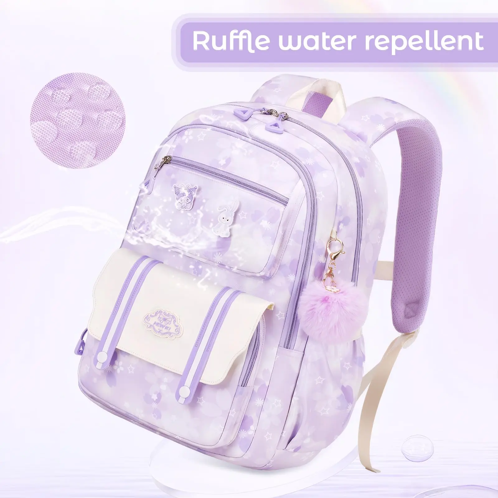 Школьная сумка 20-литровый рюкзак для девочек школьная Kawaii с подвеской