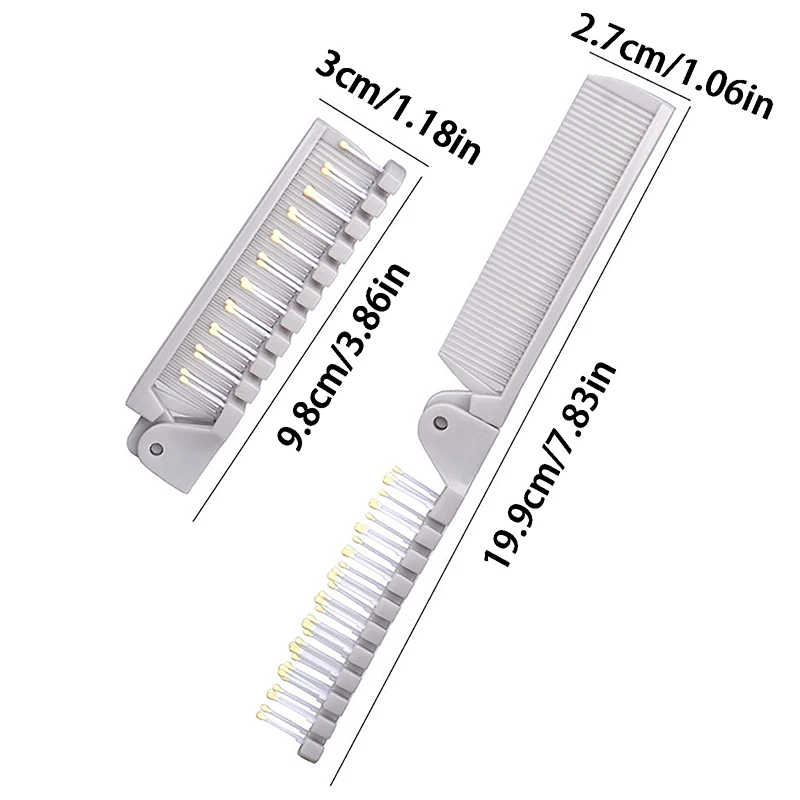 Складная Расческа для распутывания волос портативная двухсторонняя