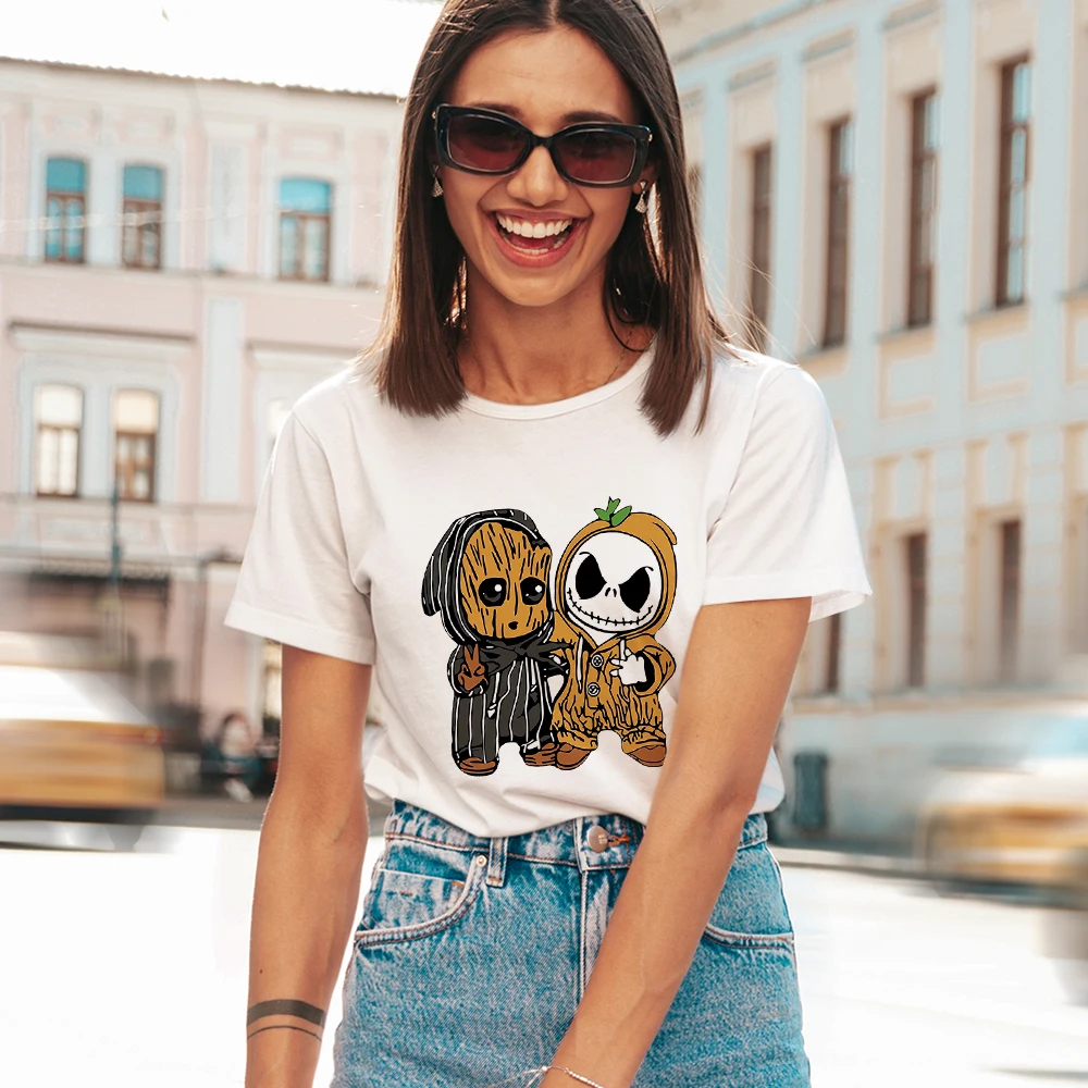 

Disney Funny Series Cartoon T Shirt Women Creative Popular Street Summer Blouse Fashion Young Style Lady T-shirt Urban Casual