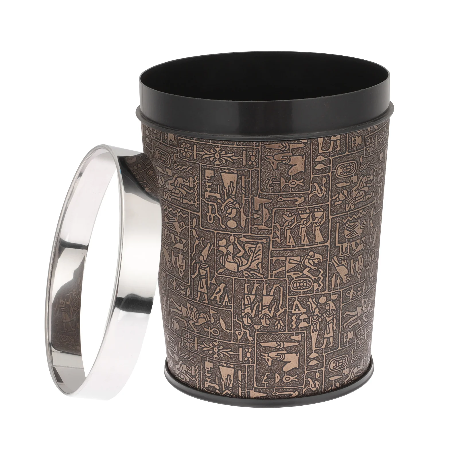 

KTV Round Trash Can European Style Toilet Trash Can Garbage Container for Home