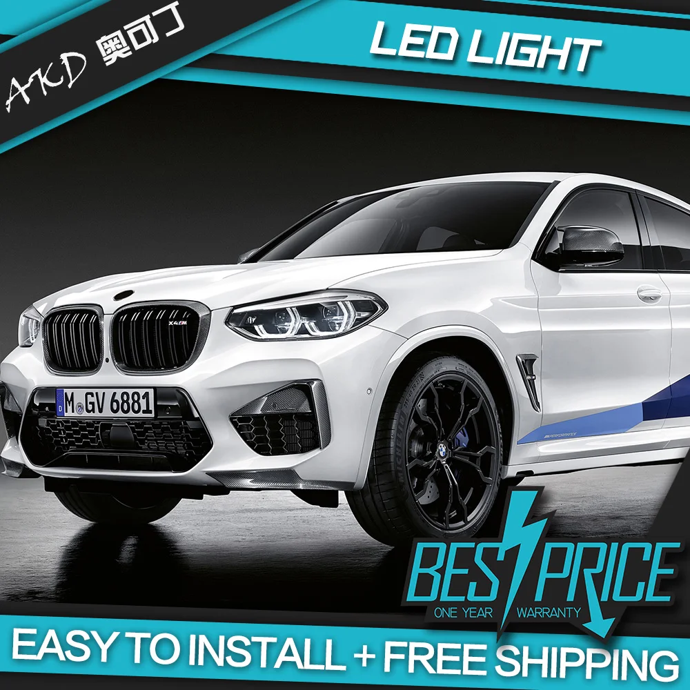 

AKD Автомобильные фары для BMW X3 2018-2021 G08 светодиодный, сборка фар, обновленный оригинальный дизайн, бикололярные линзы, сигнальные лампы, аксессуары