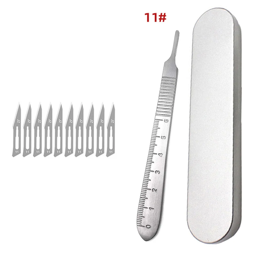 

Metal Scalpel Knife Tools Kit Non-Slip Blades Engraving Knife Mobile Phone Film Paper Cut Handicraft Carving Tools #11