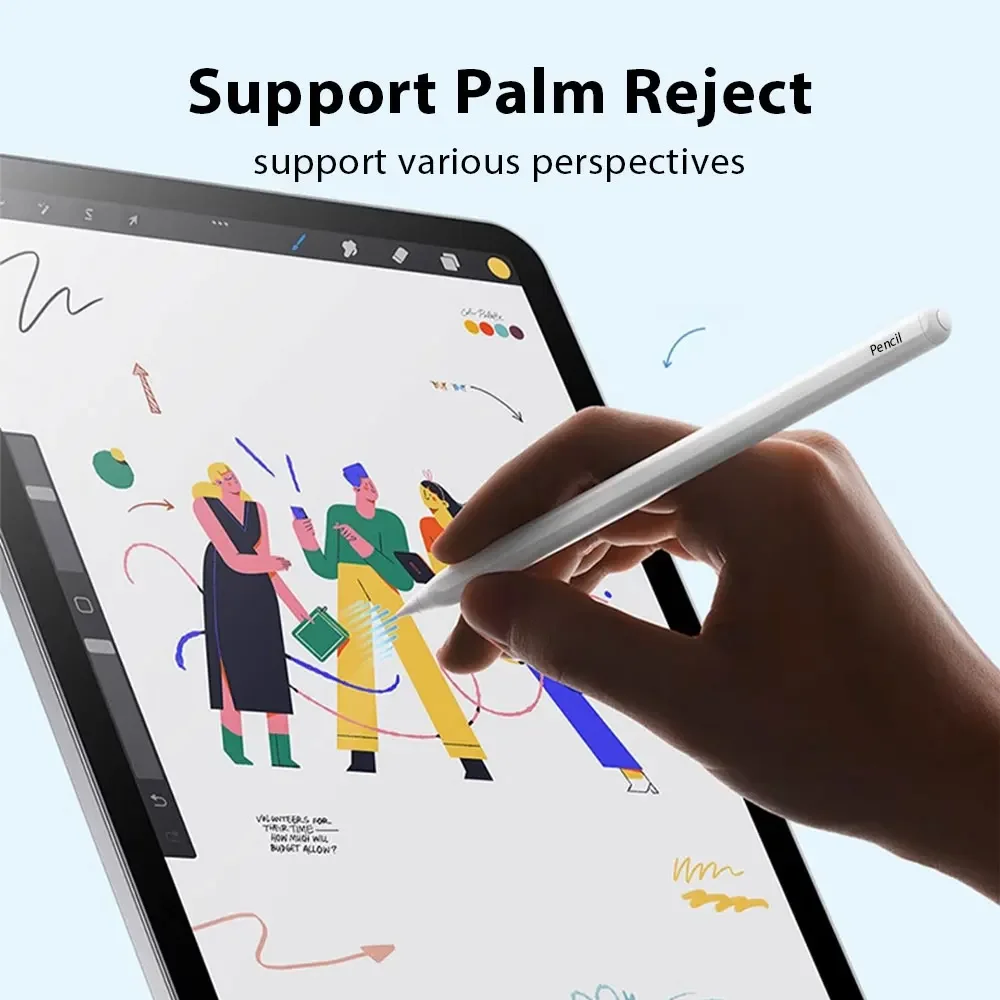 Стилус для Apple Pencil для iPad Air 11 M2 M3 M4 A16 11-го поколения, Pro 12.9 13 M5, Air 6 5 4 10-го 9-го поколения, Mini 7 10.2, аксессуары (art.: 3920dcbd012cc) - 3920dcbd012cc