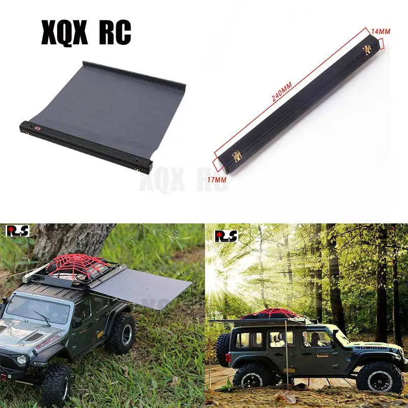 

Car Roof Top Tent Shade Awning Rain Canopy Sunshade Camping for 1/8 1/10 RC Crawler Car SCX10 TRX4 TRX6 Capra TAMIYA Decorating