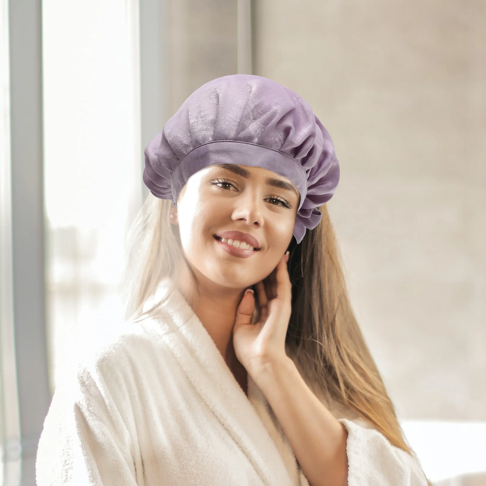 

Cap Sleeping Beanie Hat Stretch Fit Hats Men Women Bonnets Adjustable Curls Elastic