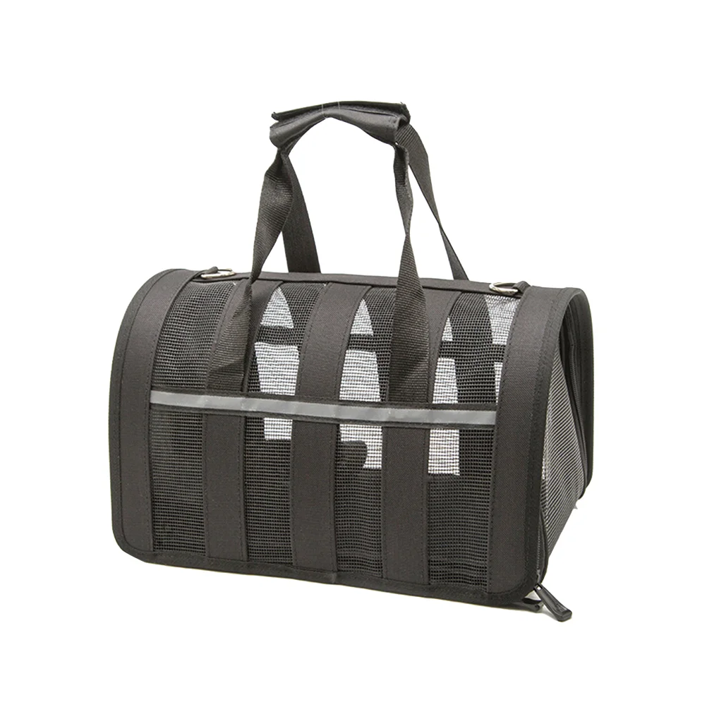 

Dog Cat Transparent Handbag Portable Adjustable Breathable Handbag - (Black)
