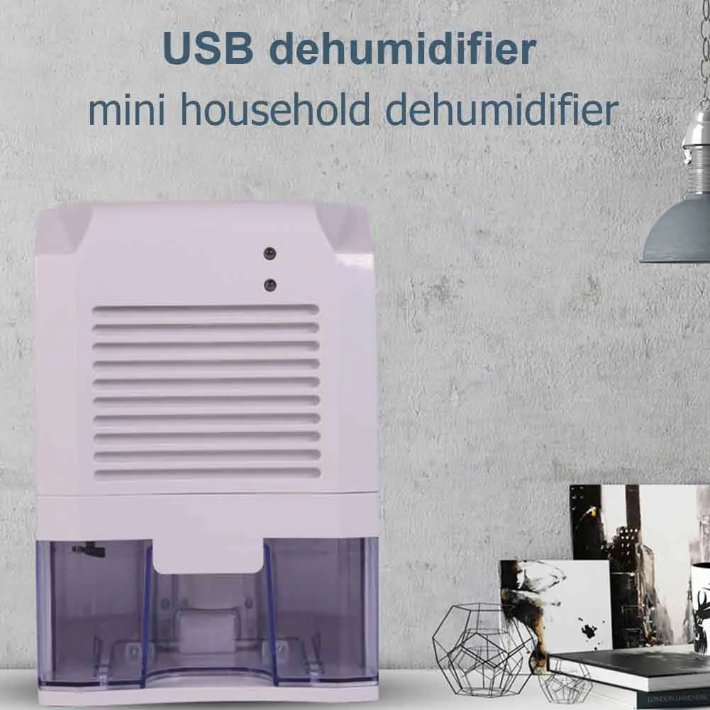 

800ml USB Powered Bedroom Semiconductor Mini Dehumidifier Basement Home Cabinet Wardrobe Portable Ultra Quiet Moisture Absorber