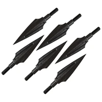 6 pcs metal archery arrowheads 125 grain broad head tips arrows for compound bow crossbow recurve bow hunting