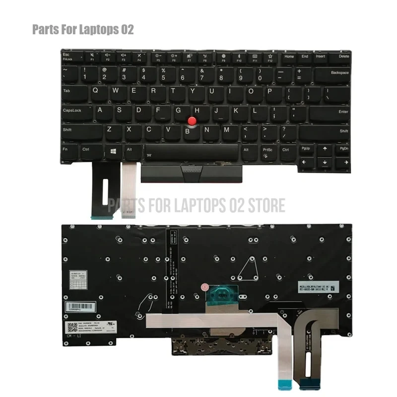 Фото Сменная клавиатура US для ноутбуков Lenovo ThinkPad T490S T495S T14S P1 X1 Extreme Gen1 Gen2 без рамки №2
