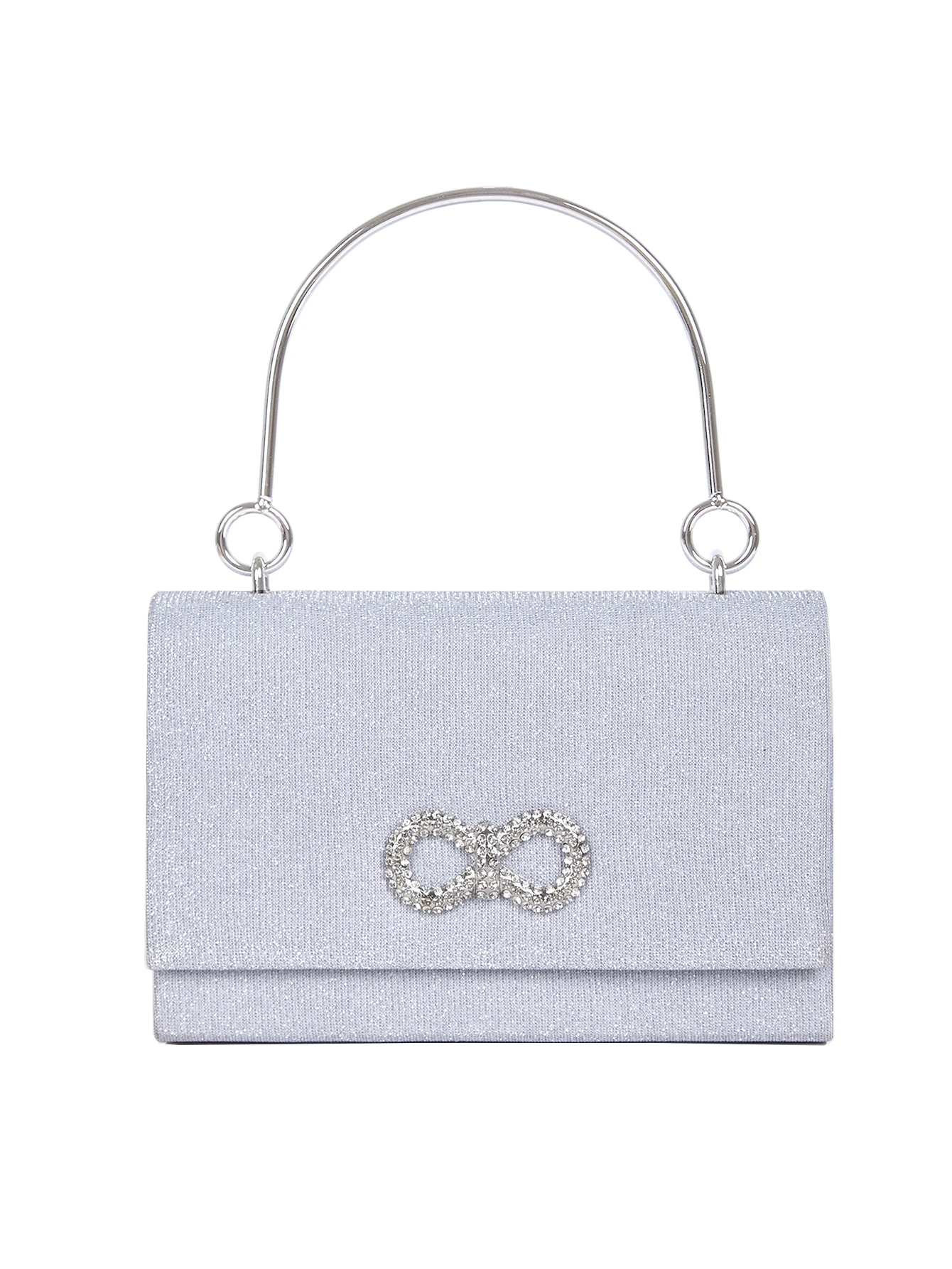 

2023 Women Evening Bag with Bow Decoration Simulated Silk Handbag Chain Shoulder Bag for Party ,Banquet