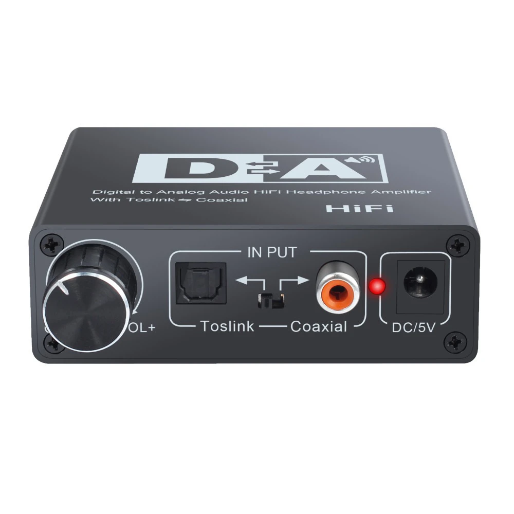 

Hi-Fi DAC Amp цифро-аналоговый аудио преобразователь RCA 3,5 мм усилитель для наушников Toslink оптический коаксиальный выход портативный цифро-аналог...