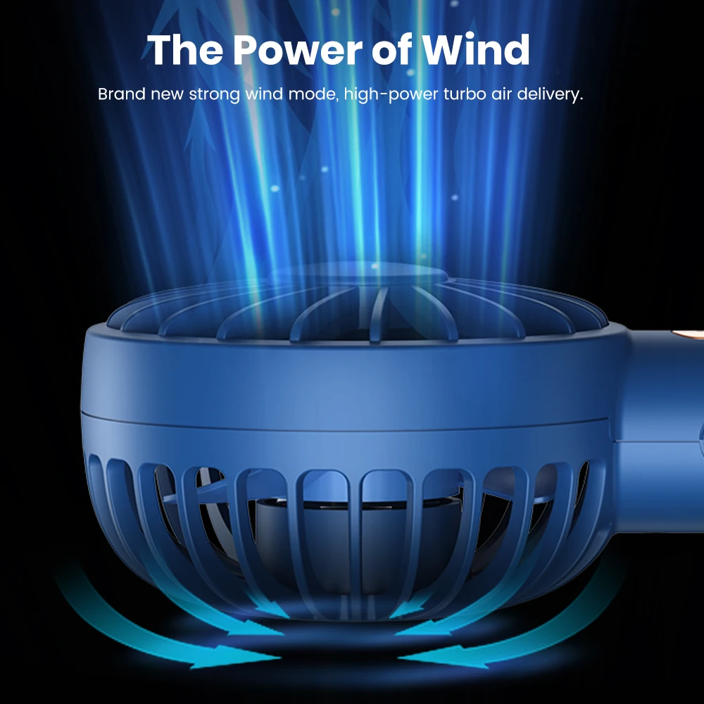 Портативный Мини-перезаряжаемый Вентилятор TOPK 1800 мАч USB Персональный Настольный