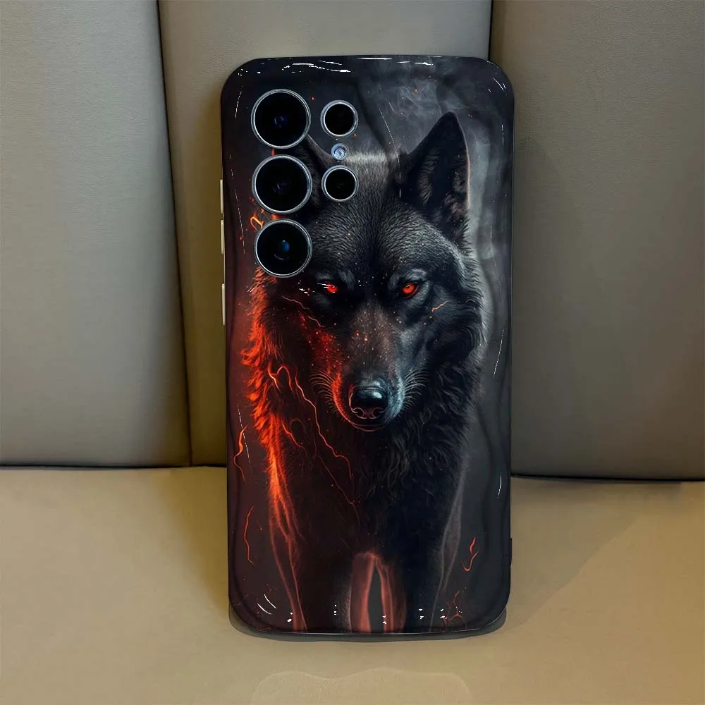 Чехол для телефона Art Handsome Wolf для Samsung Galaxy S26 S25 S24 S23 S22 FE Plus Ultra Feilin, с эффектом волн и масляной текстурой (art.: 3920d8cd69837) - 3920d8cd69837