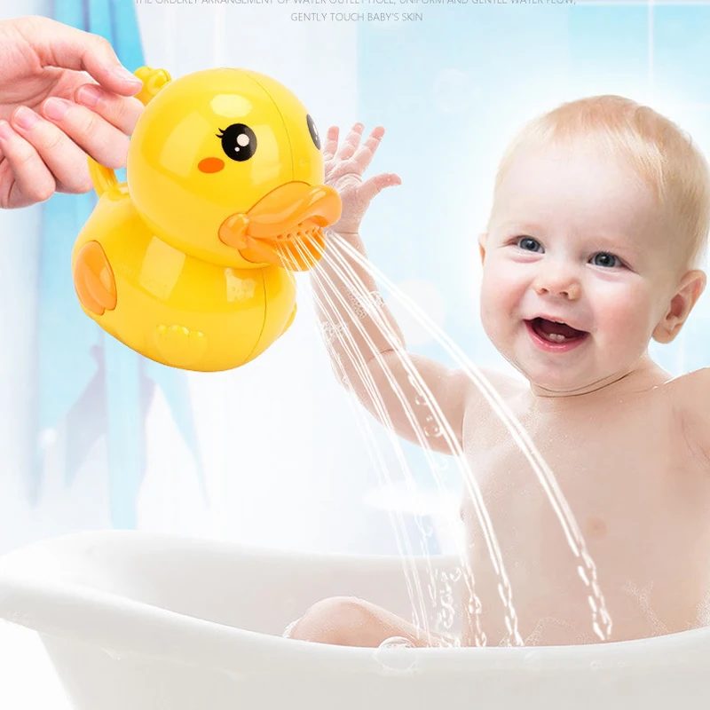 

Bathroom Spray Duckling Watering Can Toys Baby Bath Shower Toy Safe Cute Play Water Kit Educational Gift For 1~3 Year Old Kids