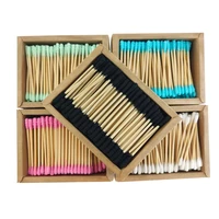 200pcsbox double head cotton swab bamboo sticks cotton swab disposable buds cotton for beauty makeup nose ears cleaning