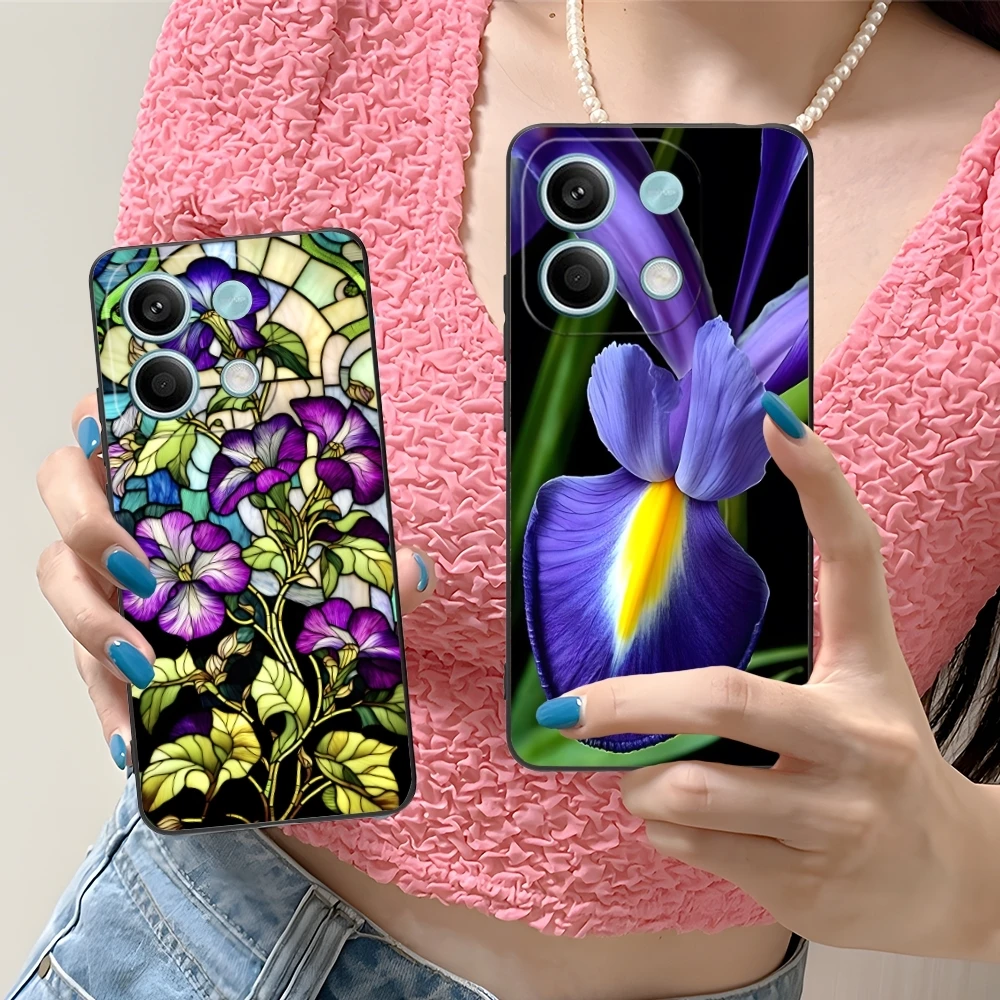 Чехол для мобильного телефона Iris Flower Pretty чехол Xiaomi Redmi Note 13 12 11 10 9 8 7 6 S A Pro Lite Plus