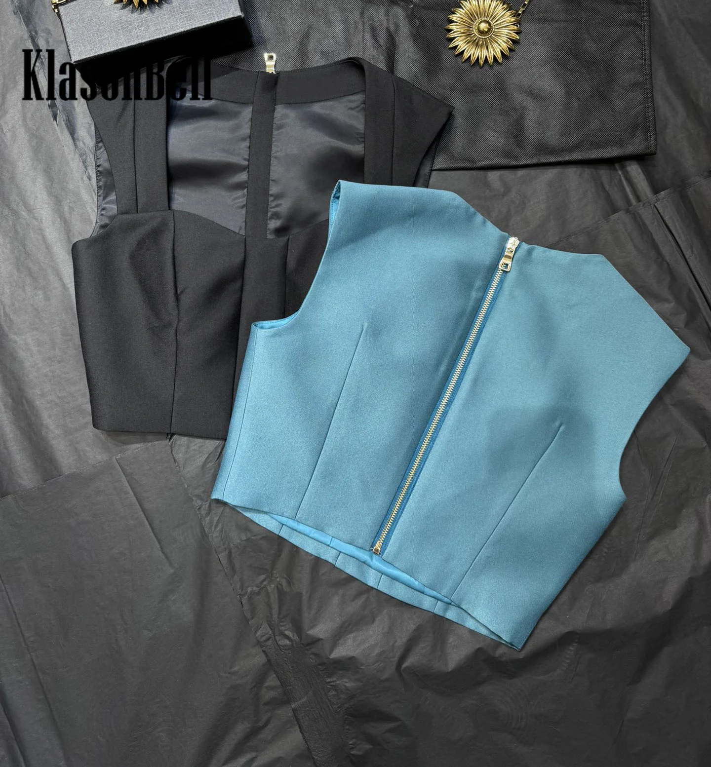 6 20 KlasonBell женский элегантный пикантный квадратный воротник без бретелек на