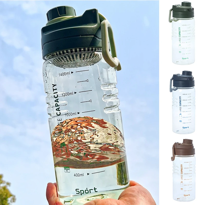 

1.5L Plastic Water Bottle Portable Drinking Cup Leak-Proof Girls Shaker Mug Water Bottle For Travel Gym Outdoor Sports Fitness