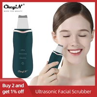ultrasonic ion deep cleaning skin scrubber peeling shovel facial pore cleaner blackhead remover face lifting usb rechargeable 53