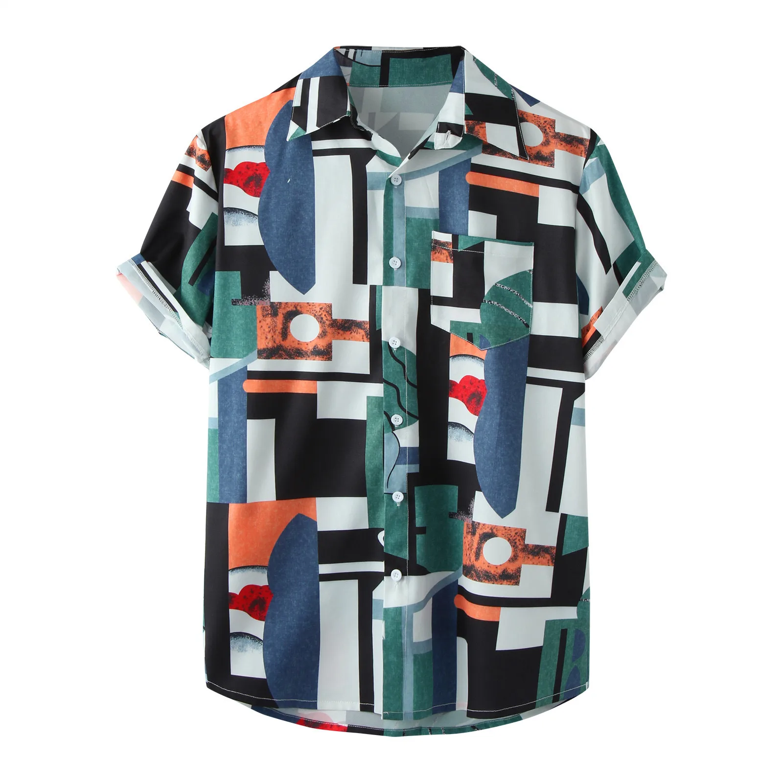 

White Workout T Shirt Men Male Summer Casual Print Shirt Short Sleeve Turn Down Collar X Piece Floral Long Sleeve