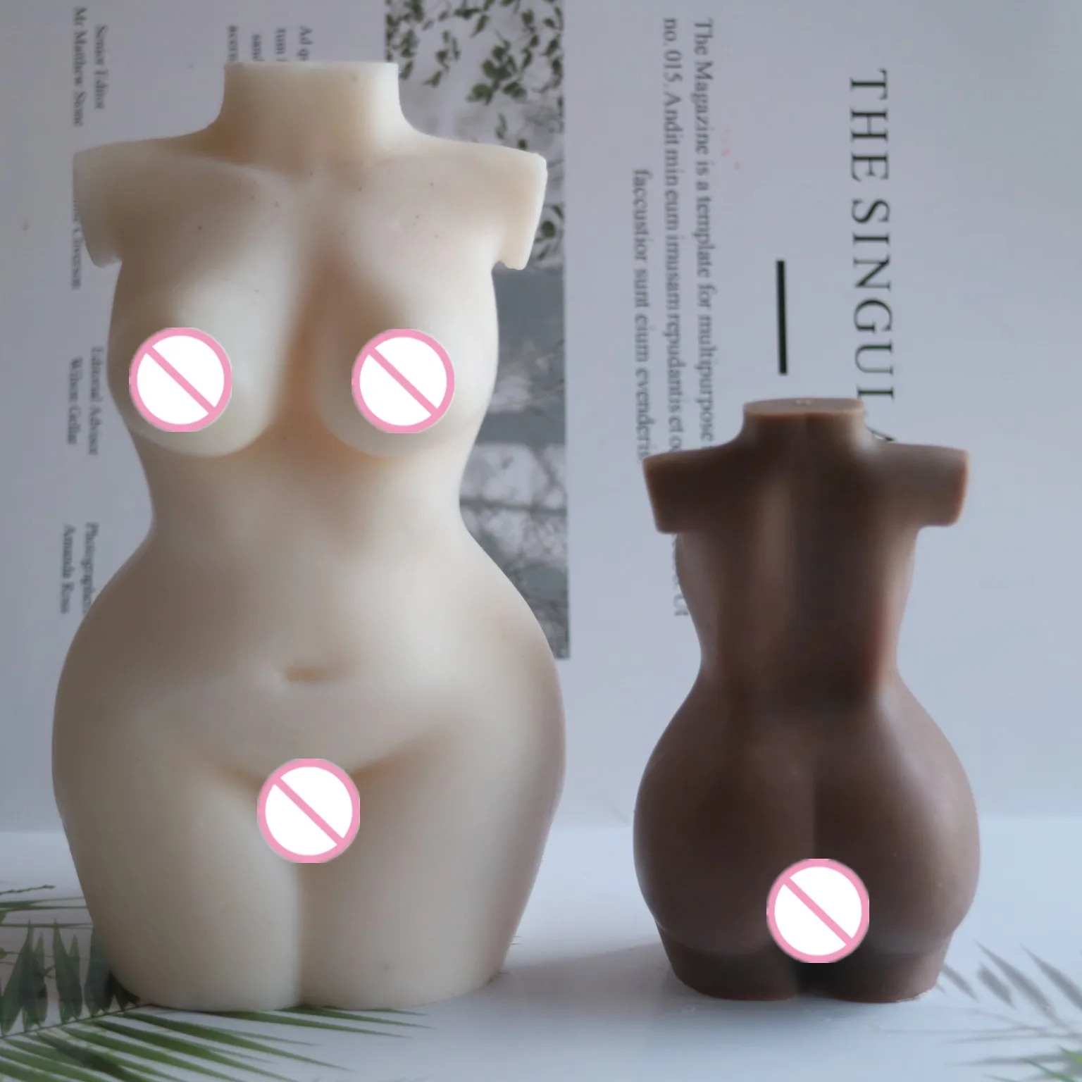 

LOVE'N LV221B Nude Candle Mould Women Body Wax Mold Human Torso Plump Female Body Candle Mold for Art Candle Making