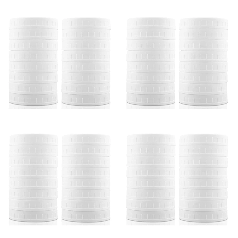 

64 Pack Wide Mouth Mason Jar Lids,Plastic Storage Caps For Canning Jars,Leak-Proof And Anti-Scratch Resistant Surface