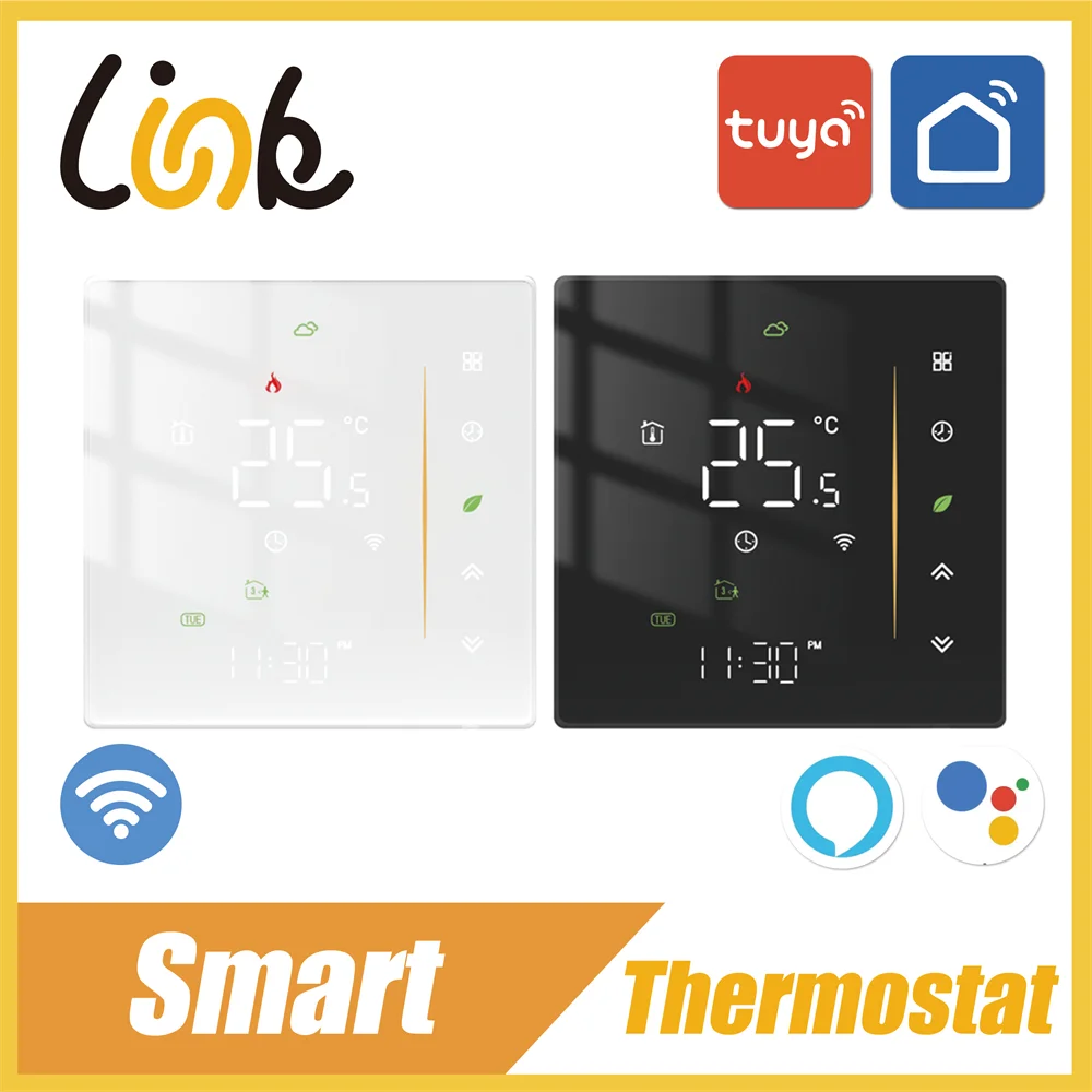 

Tuya WiFi Smart Thermostat Electric Floor/Water Heating Temperature Controller Smart life App Control Alexa Google Voice Control