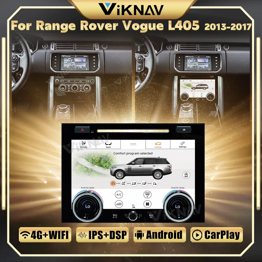 

Панель переменного тока 10,4 дюйма с CD-слотом для Range Rover Vogue L405 2013-2017, ЖК-экран, DVD, CD-порт, контроль климата, плата кондиционирования воздуха