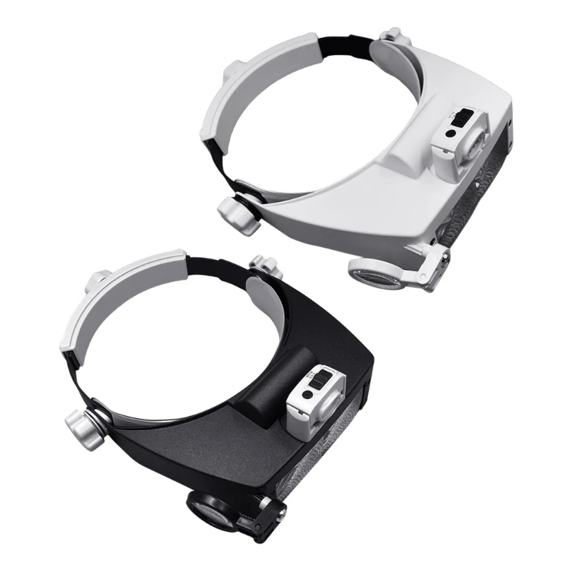 

Magnifying Glass Lens LED Light Visors Loupe Jeweler Headband Magnifier