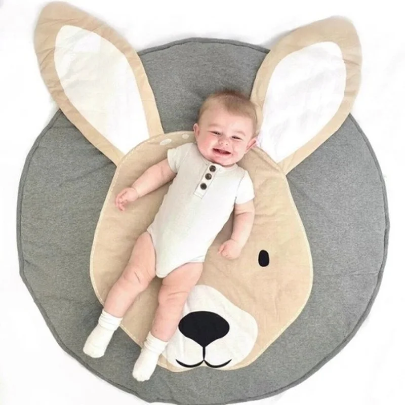 Baby Crawling Mat Kangaroo Animal Blanket Cartoon Anime Pure Cotton