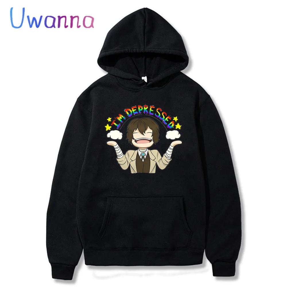 Толстовка с забавным аниме бродячие псы дадзай | Женская одежда