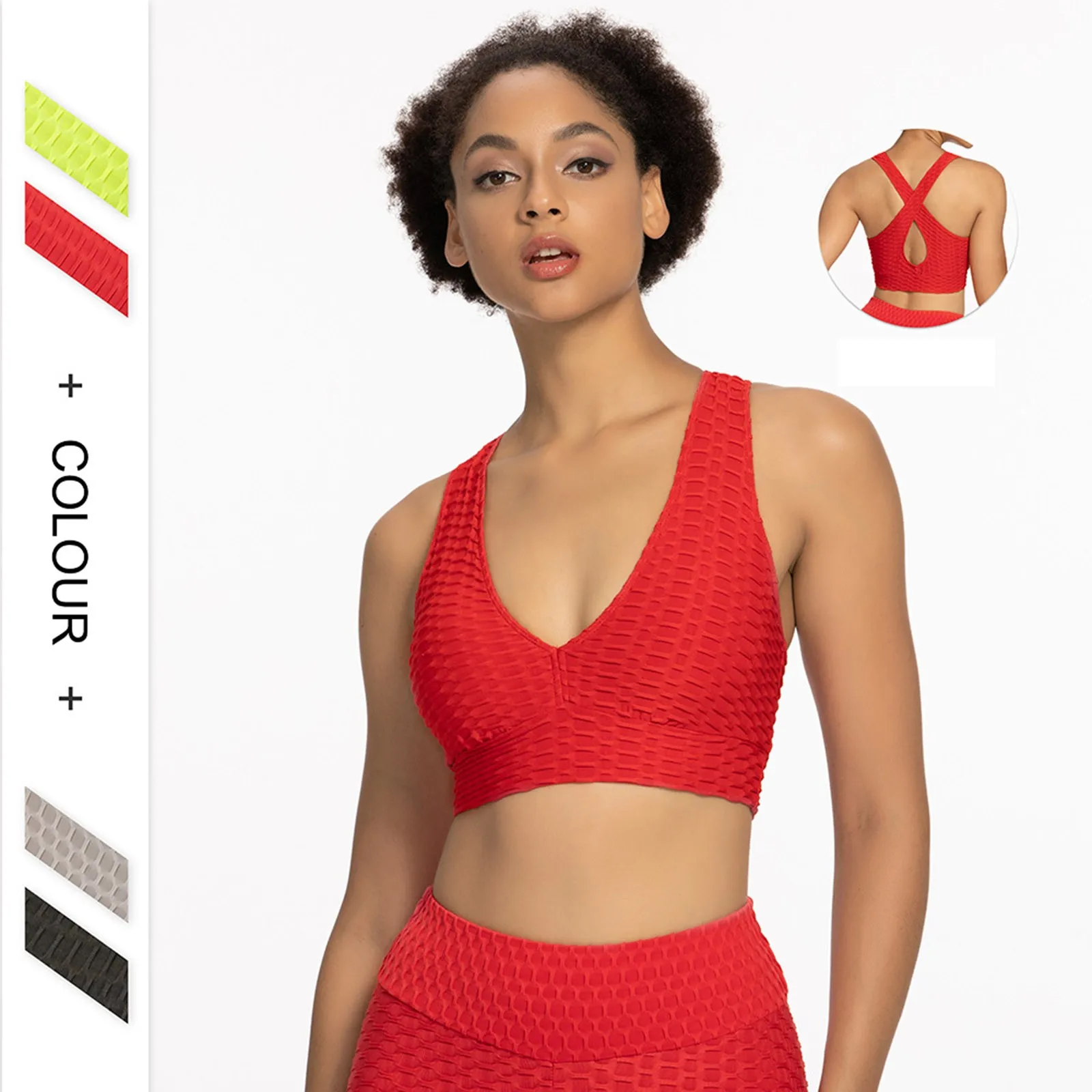 

Back Women's Crisscross Type Bra Sports Fitness Gathere Beauty Underwear Vest Sports Bras for Women One Shoulder