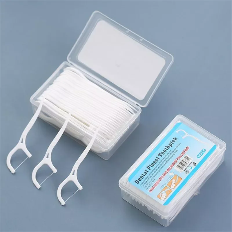 

NEW2023 50/100pcs Dental Floss Flosser Picks Toothpicks Teeth Stick Tooth Cleaning Interdental Brush Dental Floss Pick Oral Hygi