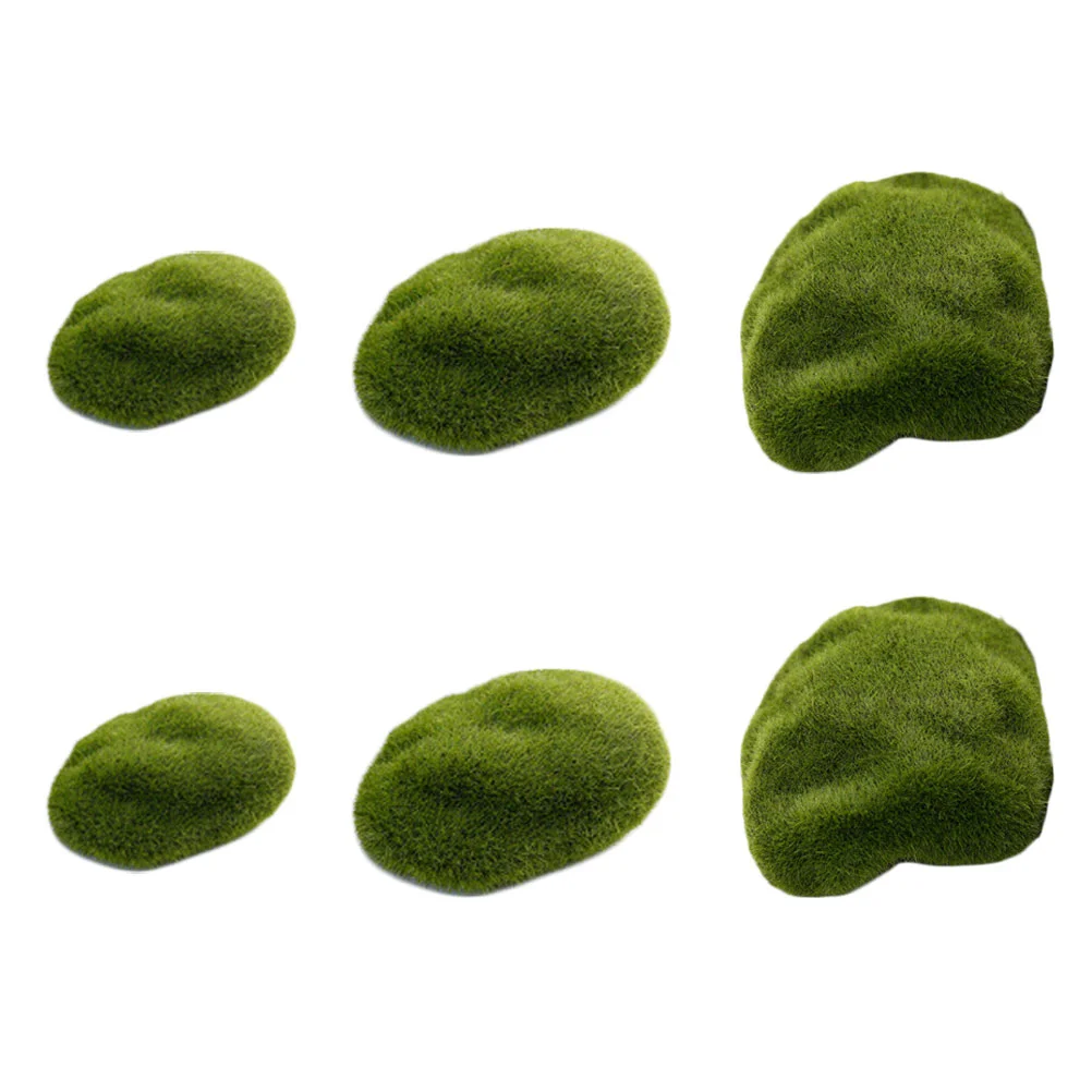 

Artificial Fake Moss Garden Decor Flocking Stone Lawn Decoration Simulated Ornament Simulation
