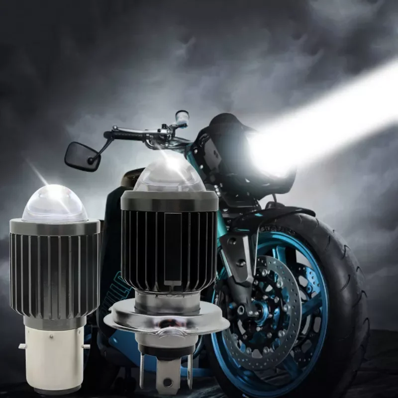 

H4 BA20D H6 Motorcycle LED Headlight Bulb Bright High Low Hi Lo Beam Projector 5730 Chips 5000LM 3000K Yellow 6000K White