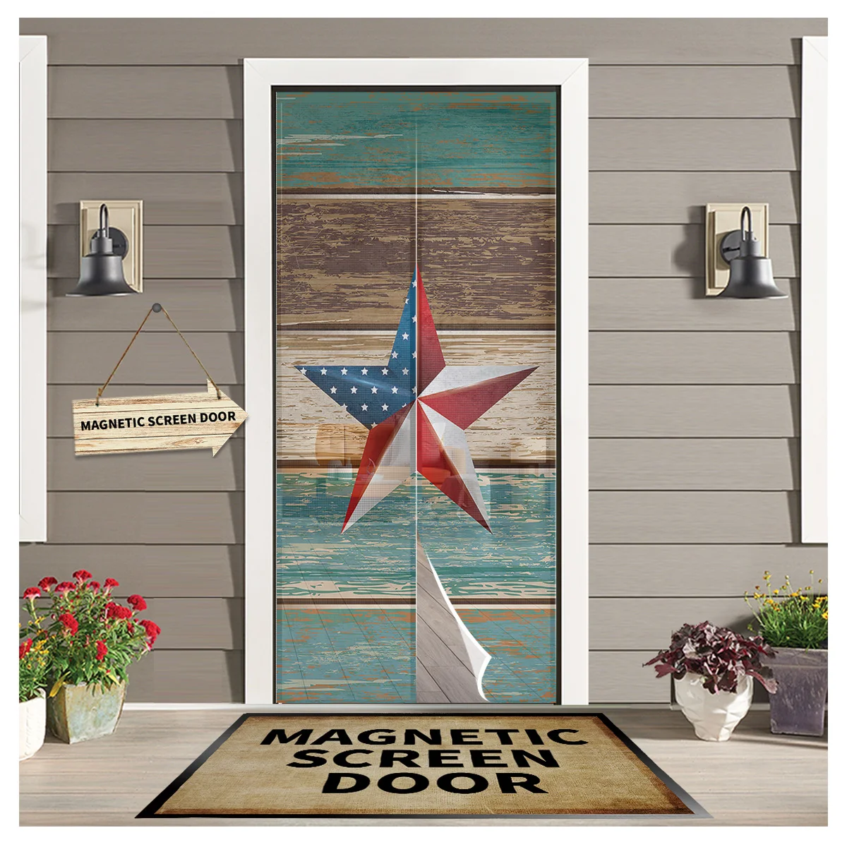 

Сетка-занавеска для защиты от насекомых, с текстурой древесины