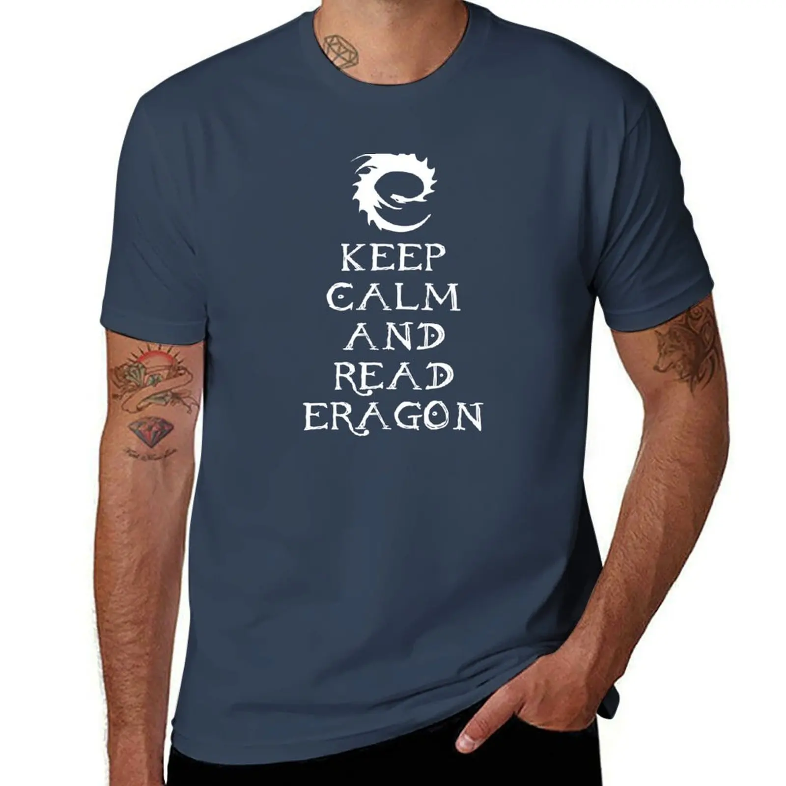 Keep calm and read Eragon футболка хлопковая мужская