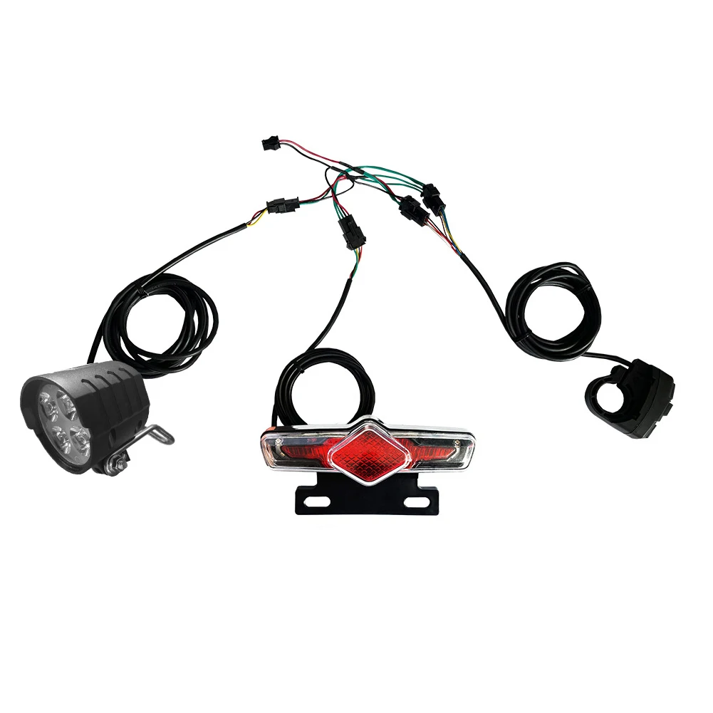 

Electric Bike Front Light Rear Light Taillight DK336 Switch Cable Bicycle LED Light Set Bicycle Accessories LED Light Set