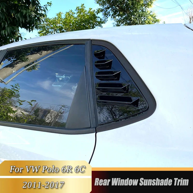 

For VW Polo Mk5 6R Polo Mk5 6C 2011-2017 Rear Triangle Window Shutters Triangle Sunshade Modified Accessories Patch Shark Gill