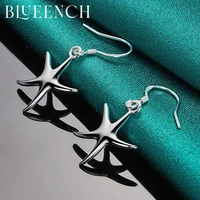 blueench 925 sterling silver pentagram pendant earrings for women engagement wedding party cute fashion jewelry