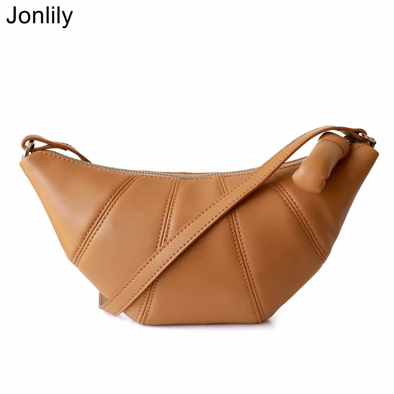 

Jonlily Women Genuine Leather Shoulder Bag Female Fashion Crossbody Bag Casual Chest Bag Sling Bags Teens Daybag Purse -KG742