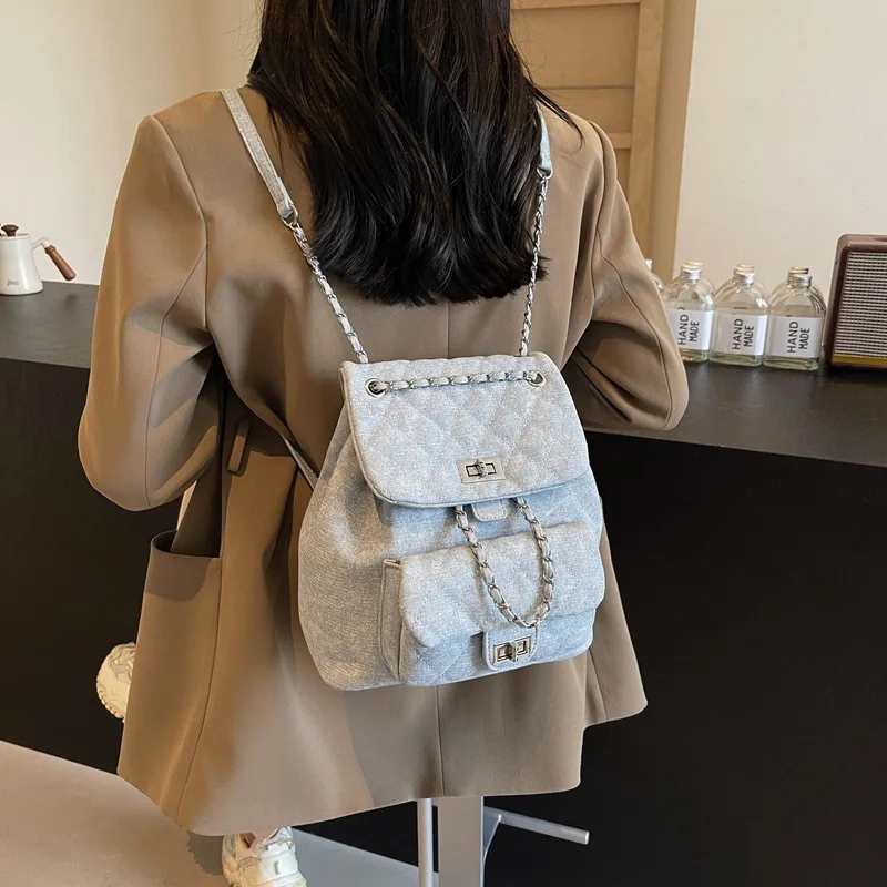 Маленький ароматный рюкзак для женщин новый модный небольшой с цепочкой