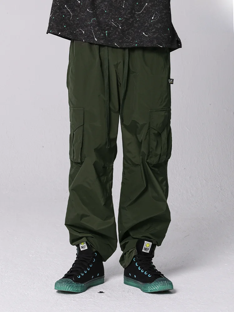 Lnbr весенние тонкие армейские зеленые хип-хоп брюки-карго Модные свободные