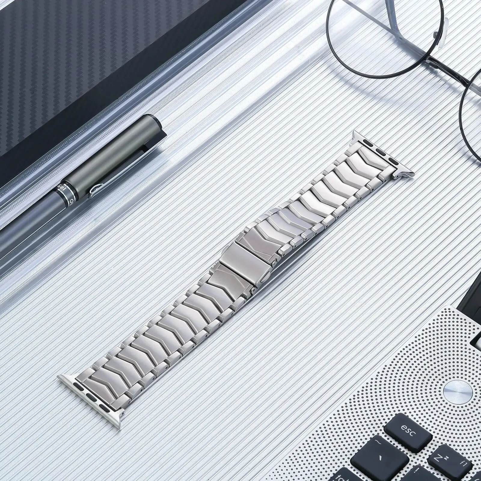 Фото Титановый ремешок для Apple Watch UItra Band 49 мм Металлический браслет iWatch Series 9 8 7 6 5 4 3 SE ремешки 44 мм 45 мм 40 мм 41 мм 38 мм 42 мм №2